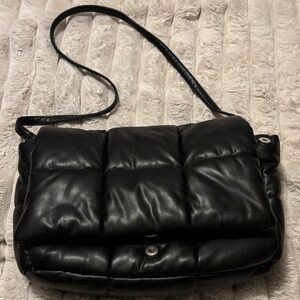 Stand Studio Black Padded Shoulder Bag